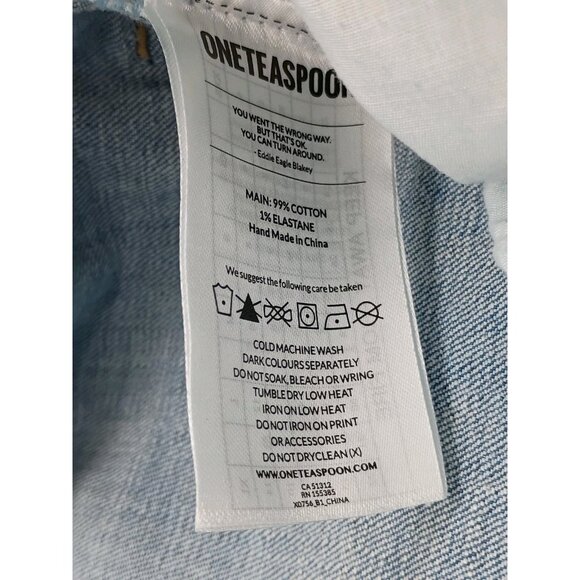 OneTeaspoon Freebirds II Jeans Womens 31 Blue Stretch Denim Petite Skinny Fit - Picture 5 of 9